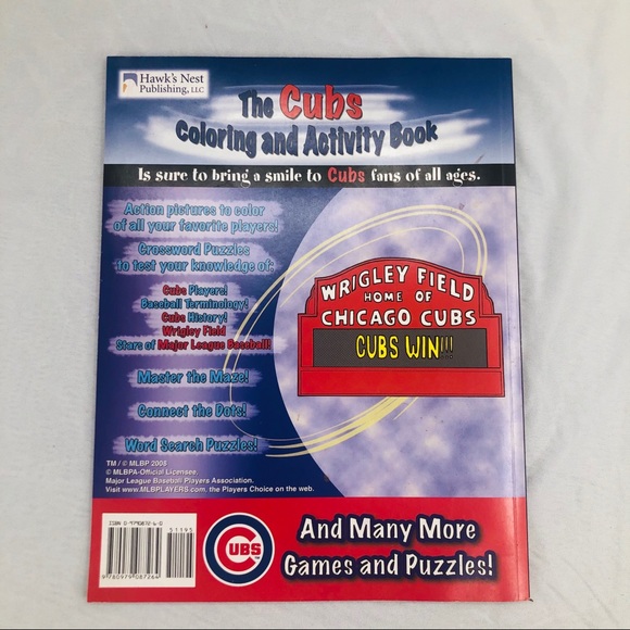 Chicago Cubs Activity and Coloring Book - Picture 2 of 2